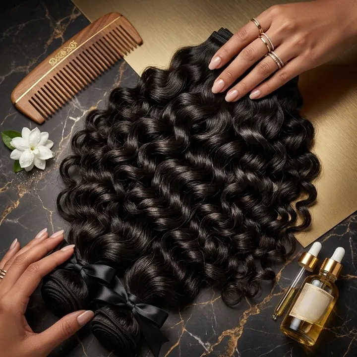 Bouncy Curly Hair