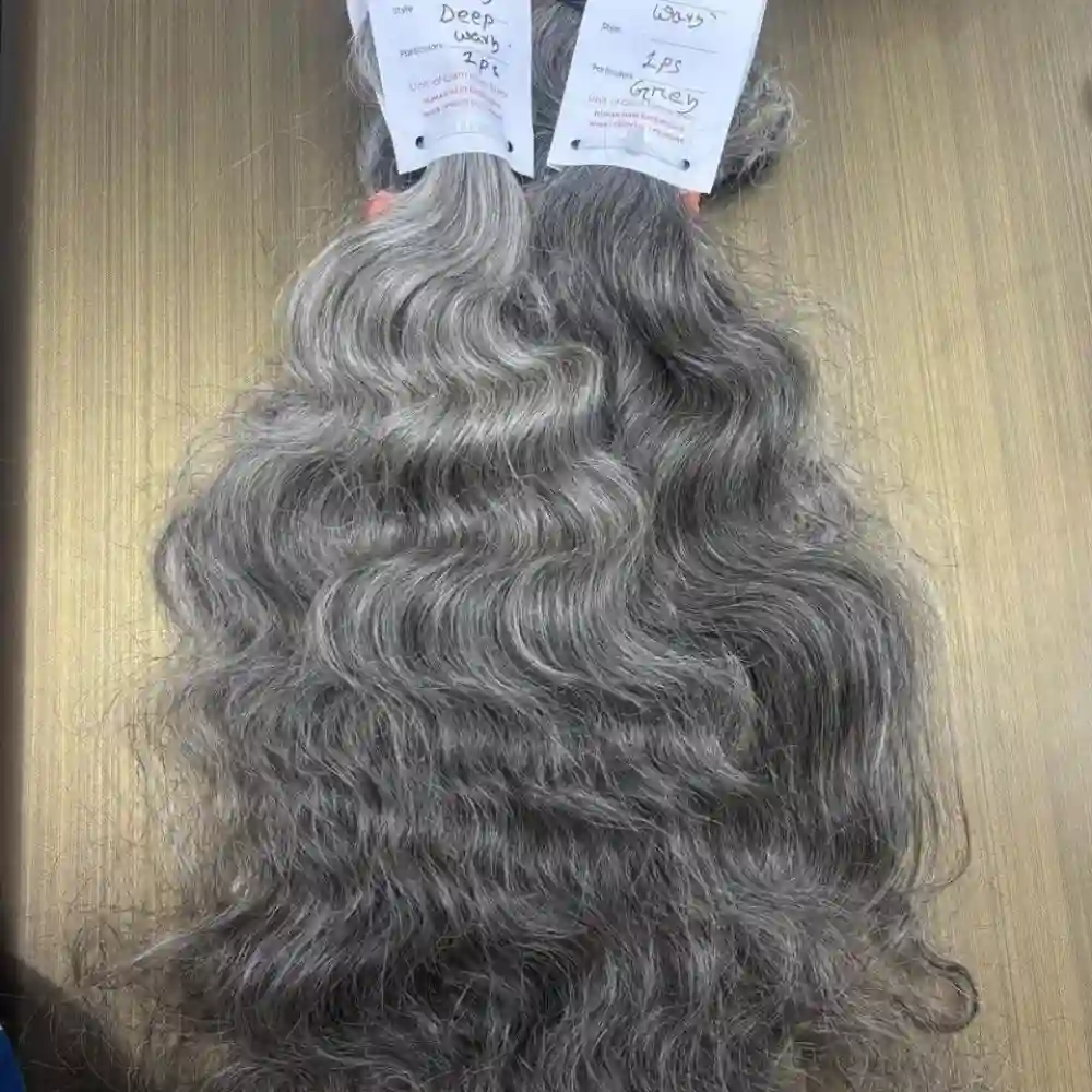 natural wavy gray weft natural wavy gray weft