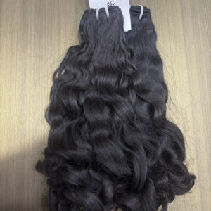 double drawn raw indian bouncy wavy bundles – 14" full, salon style curls
